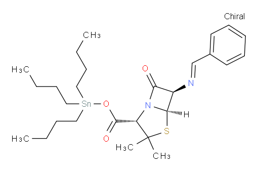 (2S,5R,6R)-tributylstannyl 6-((E)-benzylideneamino)-3,3-dimethyl-7-oxo-4-thia-1-azabicyclo[3.2.0]heptane-2-carboxylate