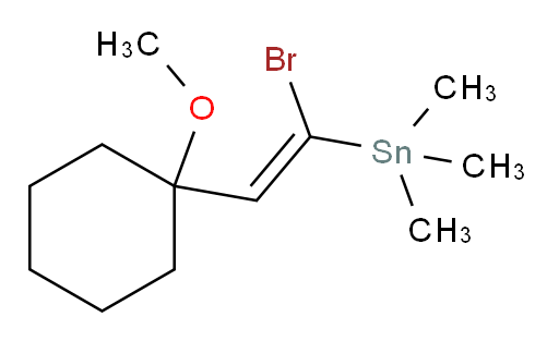 (E)-(1-bromo-2-(1-methoxycyclohexyl)vinyl)trimethylstannane