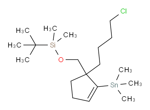 tert-butyl((1-(4-chlorobutyl)-2-(trimethylstannyl)cyclopent-2-en-1-yl)methoxy)dimethylsilane