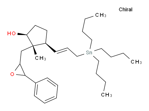 (1S,2S,3S)-2-methyl-2-((3-phenyloxiran-2-yl)methyl)-3-((E)-3-(tributylstannyl)prop-1-en-1-yl)cyclopentanol