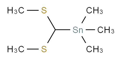 (bis(methylthio)methyl)trimethylstannane