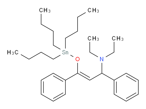 (Z)-N,N-diethyl-1,3-diphenyl-3-((tributylstannyl)oxy)prop-2-en-1-amine