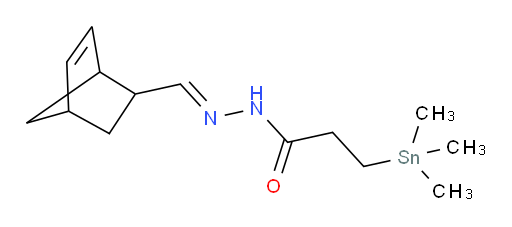 (E)-N'-(bicyclo[2.2.1]hept-5-en-2-ylmethylene)-3-(trimethylstannyl)propanehydrazide