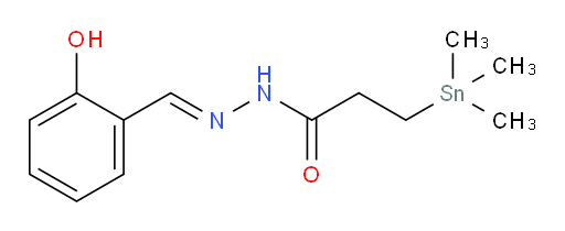 (E)-N'-(2-hydroxybenzylidene)-3-(trimethylstannyl)propanehydrazide