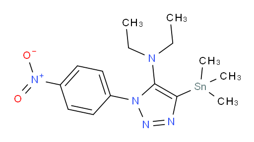 N,N-diethyl-1-(4-nitrophenyl)-4-(trimethylstannyl)-1H-1,2,3-triazol-5-amine