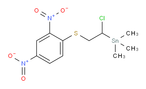 (1-chloro-2-((2,4-dinitrophenyl)thio)ethyl)trimethylstannane