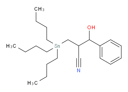 3-hydroxy-3-phenyl-2-((tributylstannyl)methyl)propanenitrile