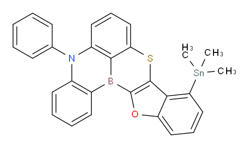 5-phenyl-10-(trimethylstannyl)-5H-14-oxa-9-thia-5-aza-14b-borafluoreno[3,2,1-de]anthracene