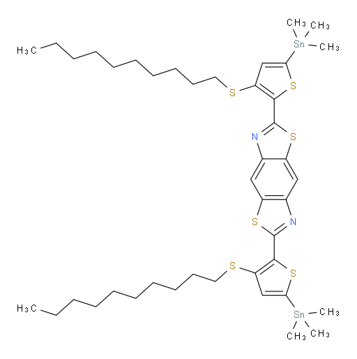 2,6-bis(3-(decylthio)-5-(trimethylstannyl)thiophen-2-yl)benzo[1,2-d:4,5-d']bis(thiazole)