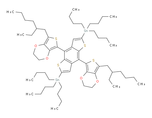 (4,8-双(7-(2-乙基己基)-2,3-二氢噻吩并[3,4-b][1,4]二噁烯-5-基)苯并[1,2-b:4,5-b']二噻吩-2,6-二基)双(三丁基锡烷)