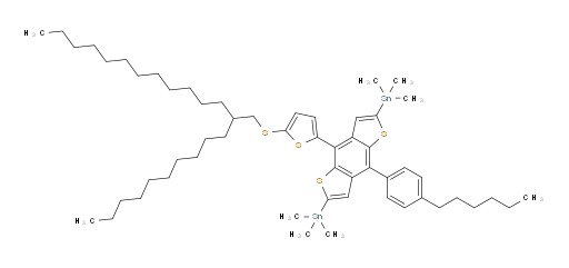 (4-(5-((2-decyltetradecyl)thio)thiophen-2-yl)-8-(4-hexylphenyl)benzo[1,2-b:4,5-b']dithiophene-2,6-diyl)bis(trimethylstannane)