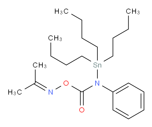 propan-2-one O-(phenyl(tributylstannyl)carbamoyl) oxime