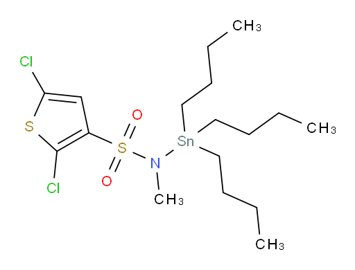 2,5-dichloro-N-methyl-N-(tributylstannyl)thiophene-3-sulfonamide