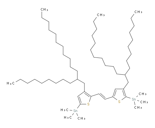(E)-trimethyl(3-(2-nonyltridecyl)-5-(2-(3-(2-nonyltridecyl)-5-(trimethylstannyl)thiophen-2-yl)vinyl)thiophen-2-yl)stannane