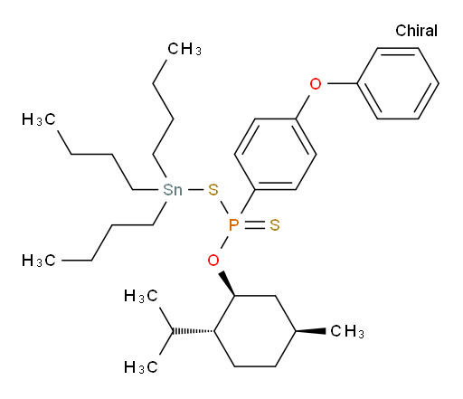 O-((1S,2R,5S)-2-isopropyl-5-methylcyclohexyl) S-(tributylstannyl) (4-phenoxyphenyl)phosphonodithioate