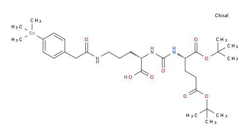 (S)-2-(3-((S)-1,5-di-tert-butoxy-1,5-dioxopentan-2-yl)ureido)-5-(2-(4-(trimethylstannyl)phenyl)acetamido)pentanoic acid