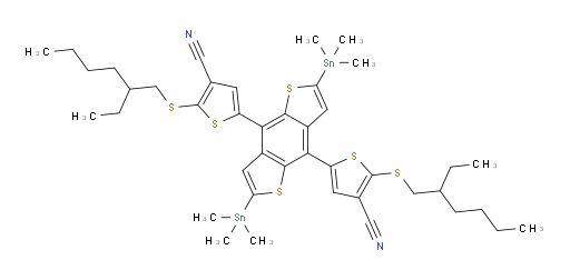 5,5'-(2,6-双(三甲基锡基)苯并[1,2-b:4,5-b']二噻吩-4,8-二基)双(2-((2-乙基己基)硫基)噻吩-3-氰基)