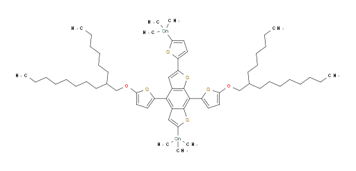 (4,8-bis(5-((2-hexyldecyl)oxy)thiophen-2-yl)-6-(5-(trimethylstannyl)thiophen-2-yl)benzo[1,2-b:5,4-b']dithiophen-2-yl)trimethylstannane