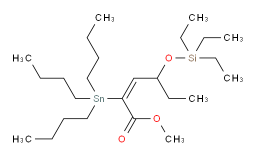 (E)-甲基 2-(三丁基锡基)-4-((三乙基硅基)氧基)己-2-烯酸酯