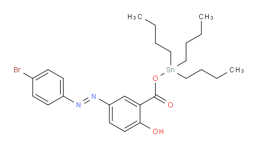 (E)-三丁基锡基 5-((4-溴苯基)二氮烯基)-2-羟基苯甲酸酯