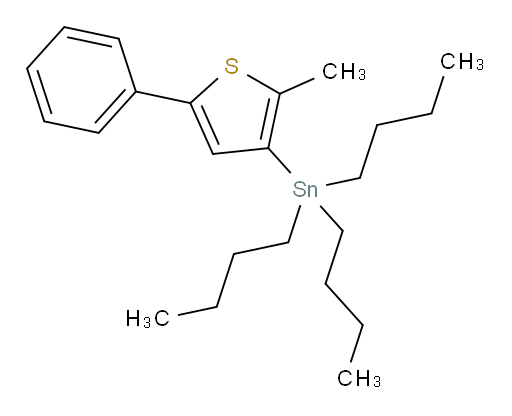 三丁基(2-甲基-5-苯基噻吩-3-基)锡烷
