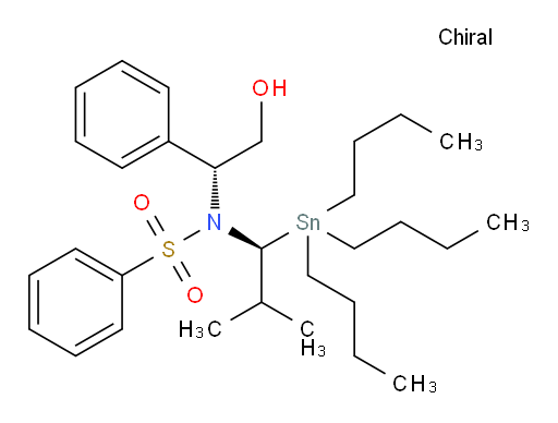N-((R)-2-hydroxy-1-phenylethyl)-N-((S)-2-methyl-1-(tributylstannyl)propyl)benzenesulfonamide