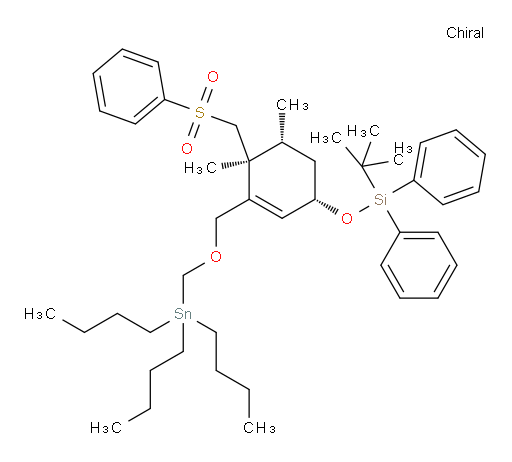 tert-butyl(((1S,4S,5R)-4,5-dimethyl-4-((phenylsulfonyl)methyl)-3-(((tributylstannyl)methoxy)methyl)cyclohex-2-en-1-yl)oxy)diphenylsilane