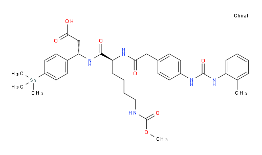 (S)-3-((S)-6-((methoxycarbonyl)amino)-2-(2-(4-(3-(o-tolyl)ureido)phenyl)acetamido)hexanamido)-3-(4-(trimethylstannyl)phenyl)propanoic acid