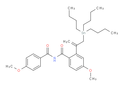 4-methoxy-N-(4-methoxybenzoyl)-2-(3-(tributylstannyl)prop-1-en-2-yl)benzamide