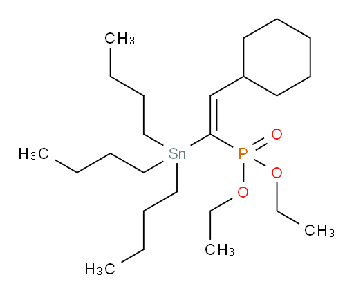 (E)-二乙基 (2-环己基-1-(三丁基锡基)乙烯基)磷酸酯