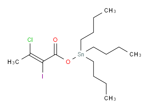 (E)-tributylstannyl 3-chloro-2-iodobut-2-enoate
