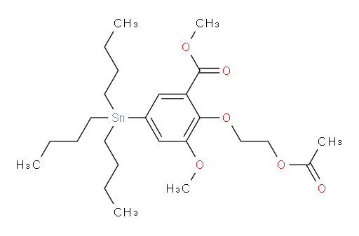 methyl 2-(2-acetoxyethoxy)-3-methoxy-5-(tributylstannyl)benzoate