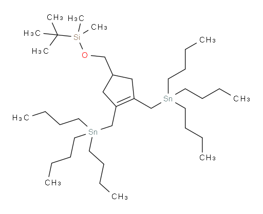 ((3,4-bis((tributylstannyl)methyl)cyclopent-3-en-1-yl)methoxy)(tert-butyl)dimethylsilane
