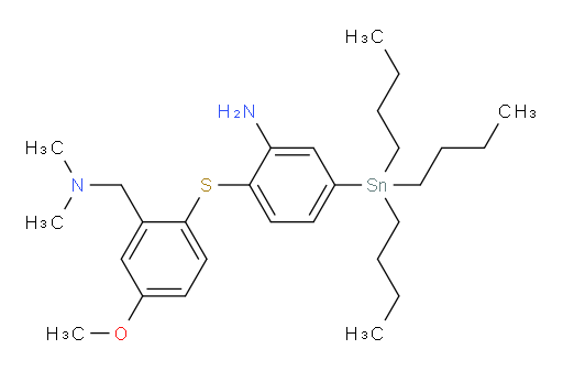 2-((2-((dimethylamino)methyl)-4-methoxyphenyl)thio)-5-(tributylstannyl)aniline