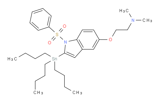 N,N-dimethyl-2-((1-(phenylsulfonyl)-2-(tributylstannyl)-1H-indol-5-yl)oxy)ethanamine