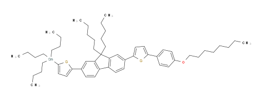 tributyl(5-(7-(5-(4-(octyloxy)phenyl)thiophen-2-yl)-9,9-dipentyl-9H-fluoren-2-yl)thiophen-2-yl)stannane