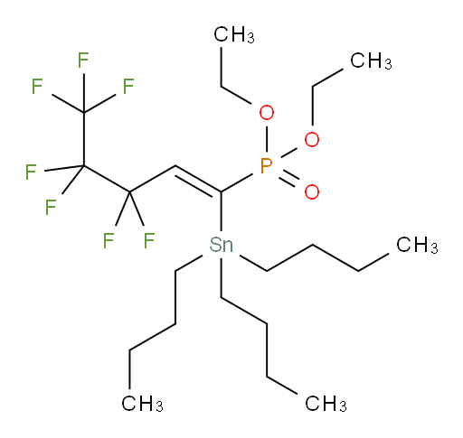 (Z)-diethyl (3,3,4,4,5,5,5-heptafluoro-1-(tributylstannyl)pent-1-en-1-yl)phosphonate