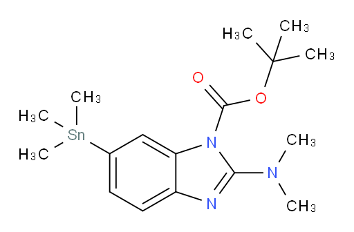 tert-butyl 2-(dimethylamino)-6-(trimethylstannyl)-1H-benzo[d]imidazole-1-carboxylate