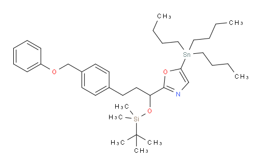 2-(1-((tert-butyldimethylsilyl)oxy)-3-(4-(phenoxymethyl)phenyl)propyl)-5-(tributylstannyl)oxazole
