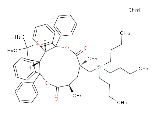 (3aR,7S,9R,12aR)-2,2,7,9-tetramethyl-4,4,12,12-tetraphenyl-7-((tributylstannyl)methyl)tetrahydro-3aH-[1,3]dioxolo[4,5-c][1,6]dioxacycloundecine-6,10(4H,7H)-dione