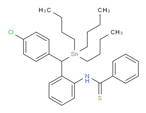 N-(2-((4-chlorophenyl)(tributylstannyl)methyl)phenyl)benzothioamide