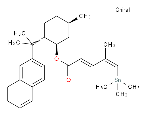 (2E,4Z)-(1R,2S,5R)-5-methyl-2-(2-(naphthalen-2-yl)propan-2-yl)cyclohexyl 4-methyl-5-(trimethylstannyl)penta-2,4-dienoate