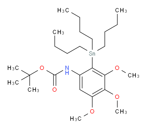 tert-butyl (3,4,5-trimethoxy-2-(tributylstannyl)phenyl)carbamate