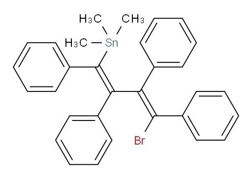 ((1Z,3Z)-4-bromo-1,2,3,4-tetraphenylbuta-1,3-dien-1-yl)trimethylstannane