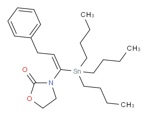(E)-3-(3-苯基-1-(三丁基锡基)丙烯-1-基)噁唑烷-2-酮