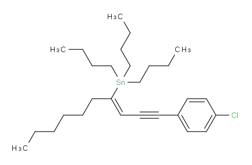 (Z)-tributyl(1-(4-chlorophenyl)dec-3-en-1-yn-4-yl)stannane
