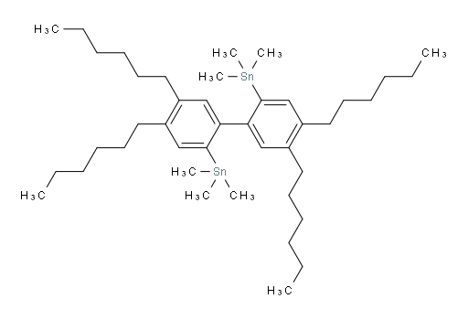(4,4',5,5'-tetrahexyl-[1,1'-biphenyl]-2,2'-diyl)bis(trimethylstannane)