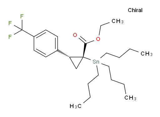 (1R,2R)-ethyl 1-(tributylstannyl)-2-(4-(trifluoromethyl)phenyl)cyclopropanecarboxylate