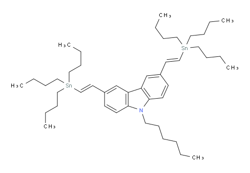 9-己基-3,6-双((E)-2-(三丁基锡基)乙烯基)-9H-咔唑