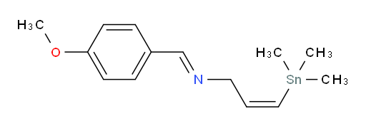 (2Z,NE)-N-(4-methoxybenzylidene)-3-(trimethylstannyl)prop-2-en-1-amine